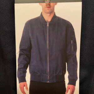 NWT! Men's Lucky Brand Bomber Jacket - XXL, Navy Blue